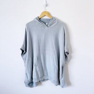 Barefoot Dreams Sunbleached Poncho Washed Denim One Size